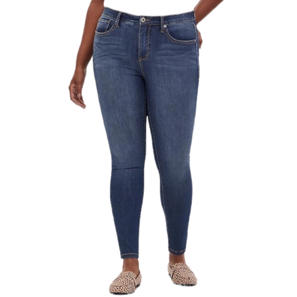 torrid Denim - Torrid Sky High Skinny Jean Premium Stretch Dark Wash Size 12 R